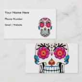 Suikerschedel - Tattoo kunst Visitekaartje (Voorkant / Achterkant)