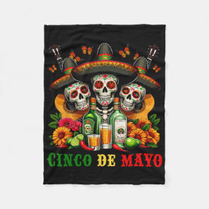 Suikerschedel Tequila Cinco de Mayo Mexicaanse Fie Fleece Deken