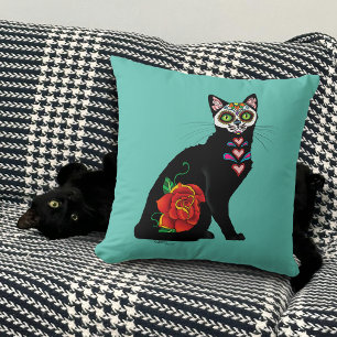 Suikerschedel, zwarte kat kussen