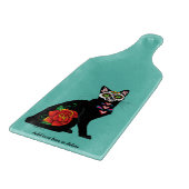 Suikerschedel, zwarte kat snijplank (Hoek)