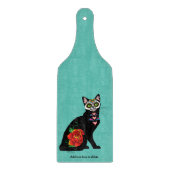 Suikerschedel, zwarte kat snijplank (Voorkant)