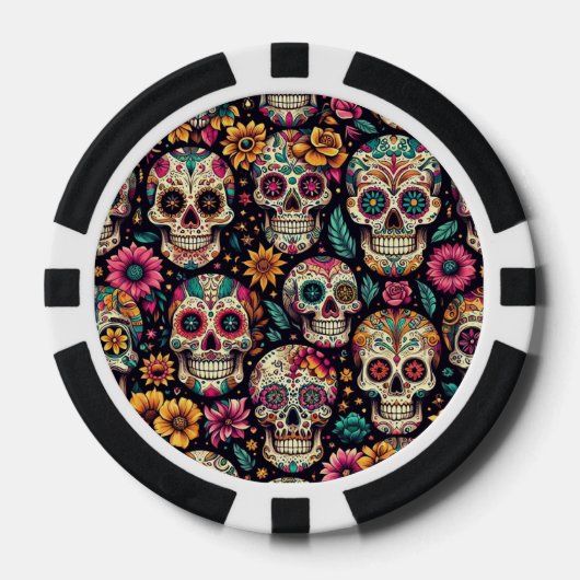 Suikerschedelbloesems Poker Chips (Voorkant)