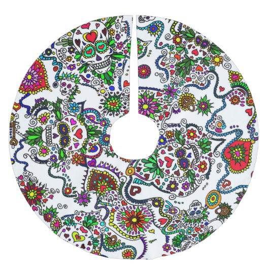 Suikerschedeldag van de dode boomrok kerstboom rok (Voorkant)