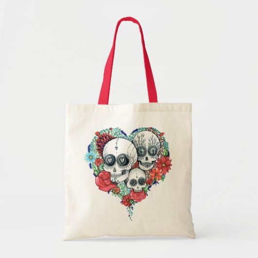 suikerschedeldag van de dode canvas tas (Voorkant)