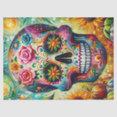 Suikerschedeldag van de dode decoupage tissuepapier (Voorkant)