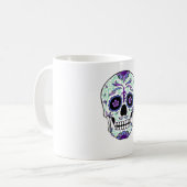 Suikerschedeldag van de dode día de Muertos Koffiemok (Voorkant links)