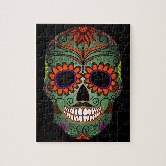 Suikerschedeldag van de dode legpuzzel (Verticaal)