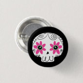 Suikerschedeldag van de dode ronde button 3,2 cm (Voorkant /achterkant)