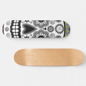 Suikerschedeldag van het dode rood en groen skateboard (Horizontaal)