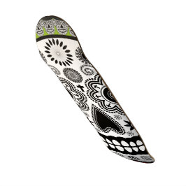 Suikerschedeldag van het dode rood en groen skateboard