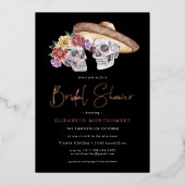 Suikerschedeldag van het dode Vrijgezellenfeest Folie Uitnodiging (Voorkant)