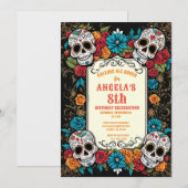  Suikerschedels Día de los Muertos Verjaardag Kaart (Voorkant / Achterkant)