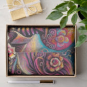 Suikerschedels in liefde Chalk Pastel Decoupage Tissuepapier (Geschenk)