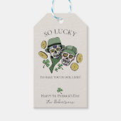 Suikerschedels van St Patrick's Day Cadeaulabel (Voorkant)