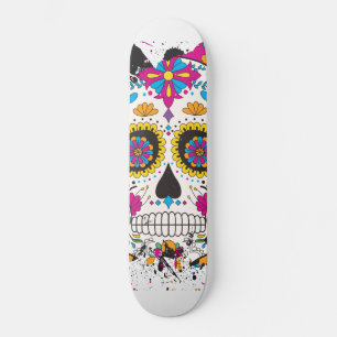 Suikerskull dia de los muertos skateboard