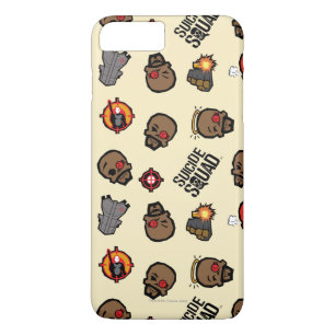 SuikerSquad   Deadshot Emoji Pattern iPhone 8 Plus / 7 Plus Hoesje