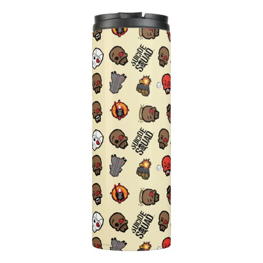 SuikerSquad | Deadshot Emoji Pattern Thermosbeker (Achterkant)
