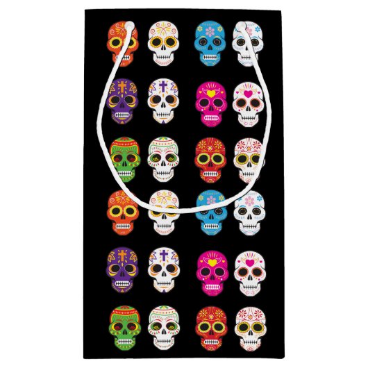 Suikertas voor schedel klein cadeauzakje (Achterkant)