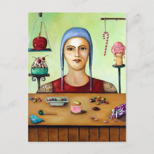 Suikerverslaafde Briefkaart (Voorkant)