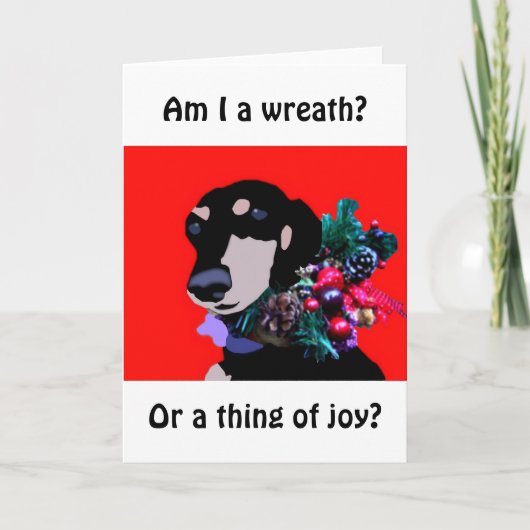 "Suis j'une guirlande ?" Carte de Noël (Devant)