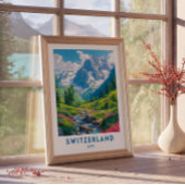 Suisse Alpes Travel Imprimer Poster Wall Art