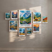 Suisse Alpes Travel Imprimer Poster Wall Art