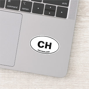 Suisse (CH) Euro Autocollant Ovale Pare-chocs