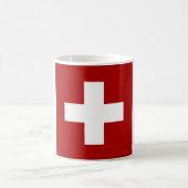 Suisse Drapeau en Chrome Grapphes Coffe Mug (Centre)