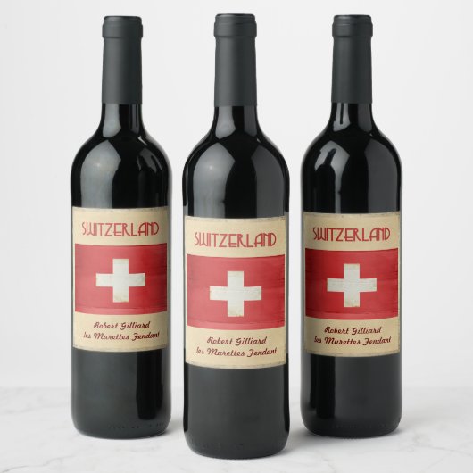 Suisse Étiquette du vin (Bouteilles)
