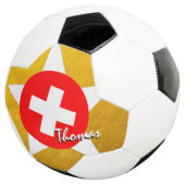 Suisse Football & Gold Drapeau suisse (3/4)