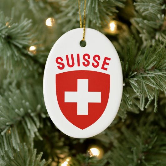 Suisse (Franstalig Zwitserland) Keramisch Ornament (Boom)