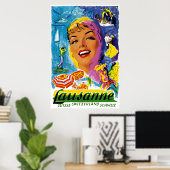 Suisse Lausanne Affiche de voyage (Bureau à domicile)