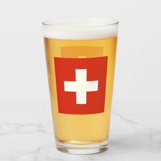 SUISSE VERRE DE BIÈRE  (Devant (rempli))