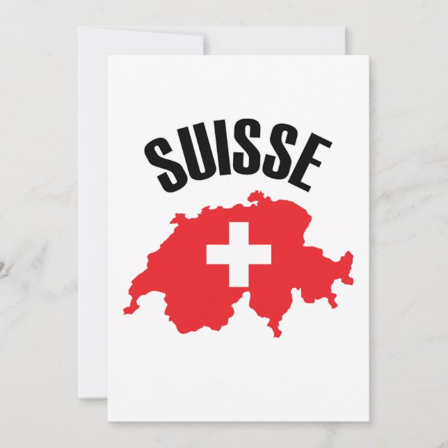 Suisse Zwitserland Map Flag (Voorkant)