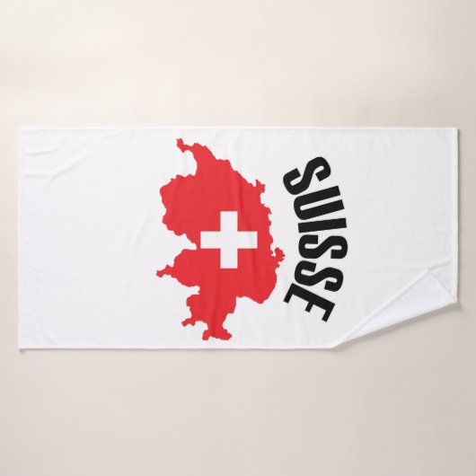 Suisse Zwitserland Map Flag Badhanddoek (Badhanddoek)