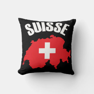 Suisse Zwitserland Map Flag Kussen