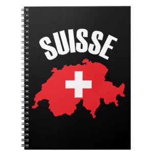 Suisse Zwitserland Map Flag Notitieboek