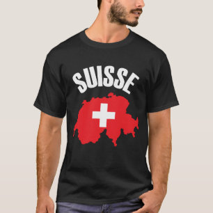 Suisse Zwitserland Map Flag T-shirt