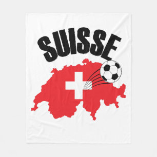 Suisse Zwitserland Map Swiss Soccer Fleece Deken