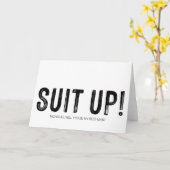 Suit Best Man Proposition Demander Carte Mariage (Fleur jaune)