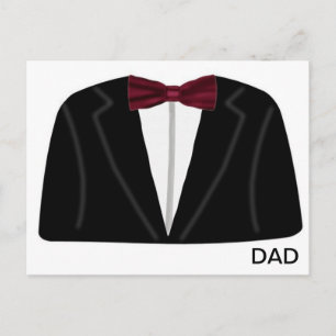 Suit en Dickie Bow Briefkaart