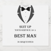 Suit Up Be My Best Man Beer Étiquette (Étiquettes simples)