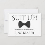 Suit Up Be My Ring Bearer Kaart (Voorkant)