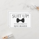 Suit Up Be My Ring Bearer Kaart (Voorkant / Achterkant in situ)