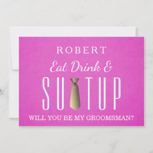 Suit-up Serez-vous mon groomsman Invitation