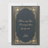 Suit Up Time Blue Gold Beste Man Voorstel Kaart (Achterkant)