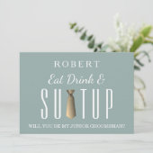 Suit-up, word jij mijn huisvrouw? kaart (Staand voorkant)