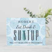 Suit-up, word jij mijn huisvrouw? kaart (Staand voorkant)