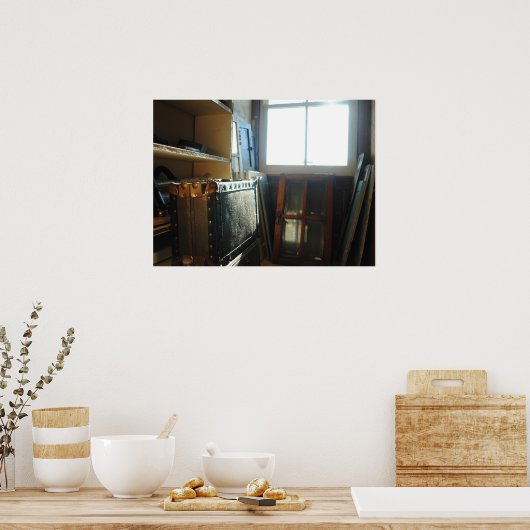 Suitcase in het Attisch Poster (Keuken)