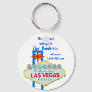 Suitcase Label Las Vegas Sign. Sleutelhanger